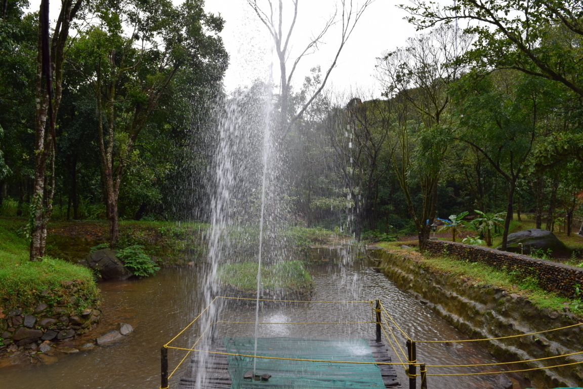 natural water flows in resort